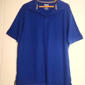 Duluth men's blue 100% cotton button-down collar short sleeve  shirt.large
